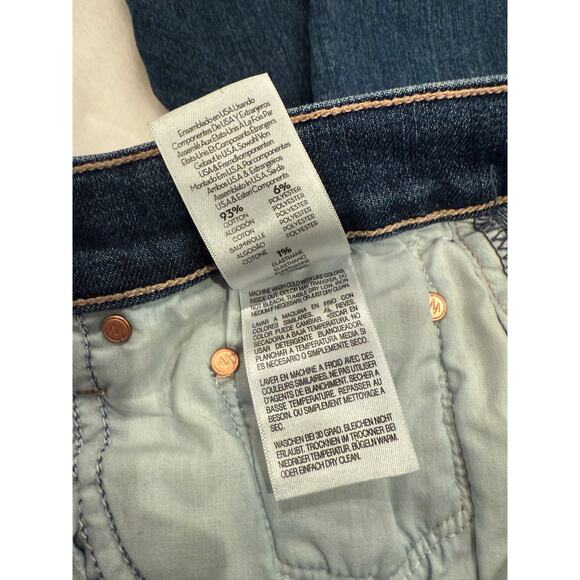 MOTHER The Insider Step Fray Crop Girl Crush Stretch High Rise Jeans size 28 - Picture 9 of 11